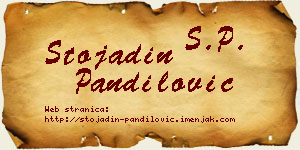 Stojadin Pandilović vizit kartica